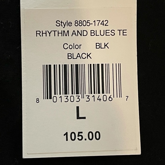 Nanette Lepore Rhythm and Blue Top Black Silk Neck L - Picture 9 of 13